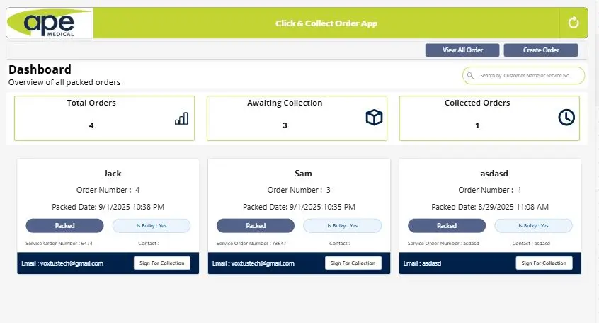 Click & Collect Application